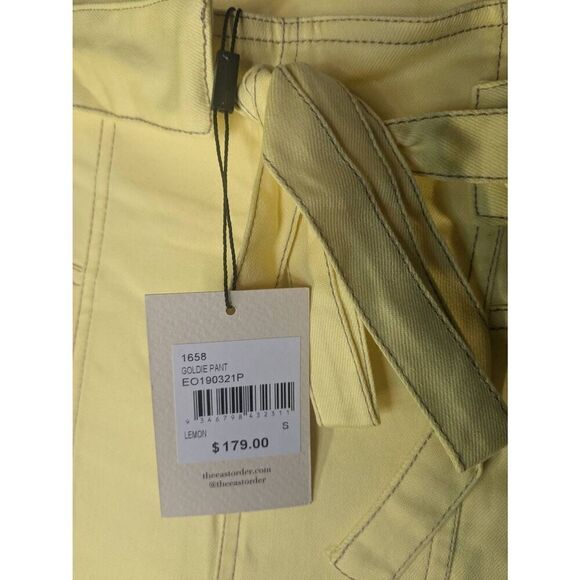 NWT REVOLVE The East Order Goldie Lemon Yellow Ultra High Waisted Flare Pants S - Picture 4 of 12